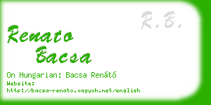 renato bacsa business card